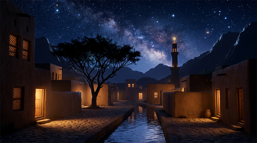 Village Starry Night