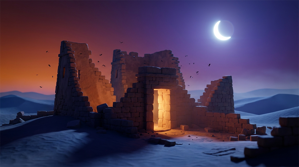 Ruins Mysterious Dusk